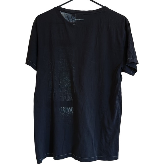 Boss Hugo Boss Orange Graphic Navy Blue Tshirt Size Large - Picture 4 of 4